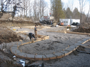 Forms and footings at River House - moorepartners.ca